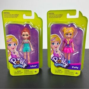 Polly Pocket Doll Figures Lila & Polly Lot Of 2